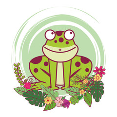 frog cute cartoon