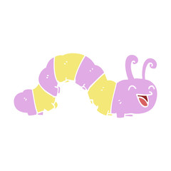 cute cartoon doodle caterpillar