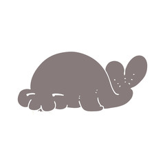 flat color style cartoon seal