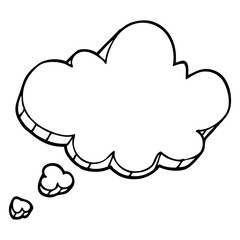 line drawing cartoon expression bubble