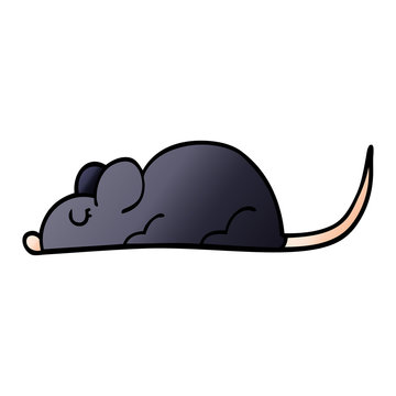 cartoon doodle black rat