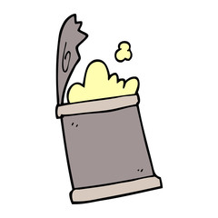 cartoon doodle open can of food