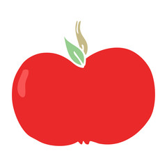 cartoon doodle juicy apple