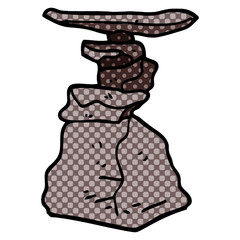cartoon doodle stacked rocks