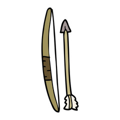 cartoon doodle of a bow and arrow