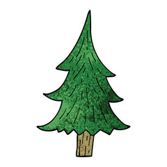 cartoon doodle pine trees