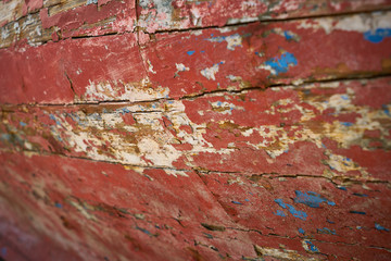 old red wooden