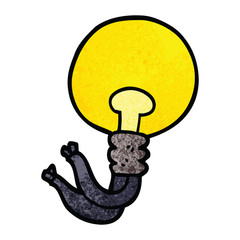 cartoon doodle light bulb