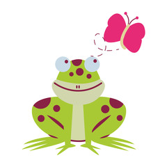 Frog and butterfly
