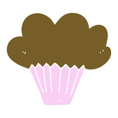 cartoon doodle cupcake