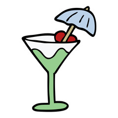 cartoon doodle cocktail