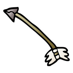 cartoon doodle primitive arrow