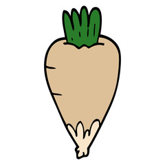 cartoon doodle root vegetable