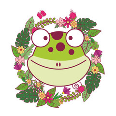 frog cute cartoon