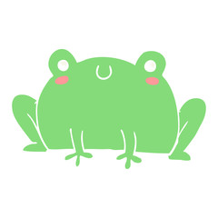 flat color style cartoon frog