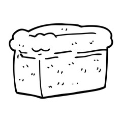 line drawing cartoon loaf of bread