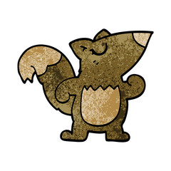 cartoon doodle confident squirrel