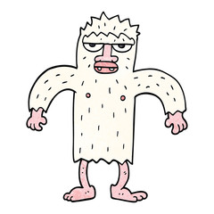 cartoon doodle yeti monster