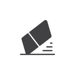Obraz premium Eraser tool vector icon. filled flat sign for mobile concept and web design. Erase solid icon. Symbol, logo illustration. Pixel perfect vector graphics