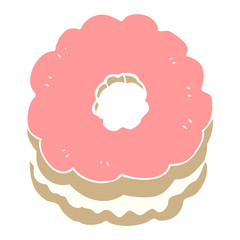 flat color style cartoon biscuit