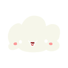flat color style cartoon cloud