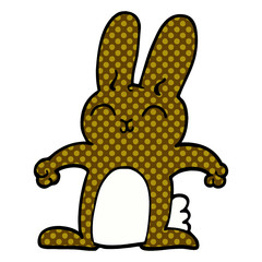 happy cartoon doodle rabbit