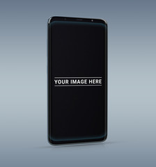 Isolated modern smartphone with shadow 3d rendering