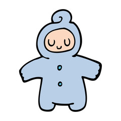 cartoon doodle human baby