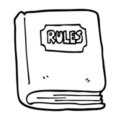 line drawing cartoon rule book