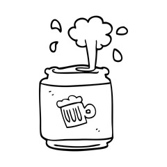 line drawing cartoon can of larger