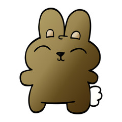 happy cartoon doodle rabbit
