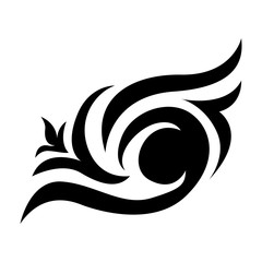 Obraz premium Abstract tribal vector design . black tribal vector isolated on white background. Tribal tattoo creative vector design