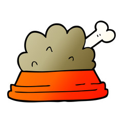 cartoon doodle pet food