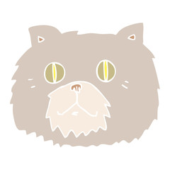 flat color style cartoon cat face