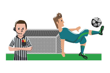 Soccer sport game cartoons