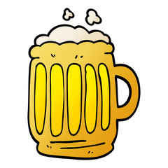 cartoon doodle tankard of beer