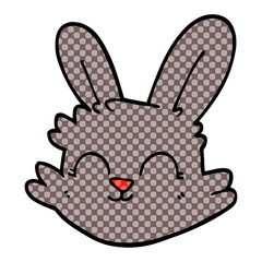 cartoon doodle happy rabbit