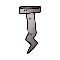 cartoon doodle old nail