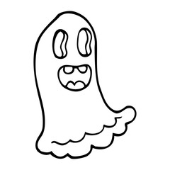 line drawing cartoon spooky ghost