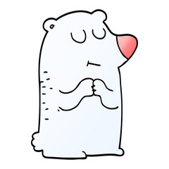 cartoon doodle polar bear