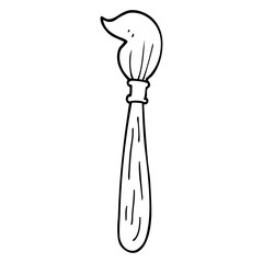 line drawing cartoon paint brush