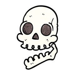 cartoon doodle skull