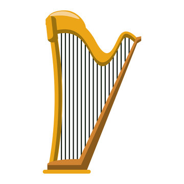 golden harp musical instrument clip art preview