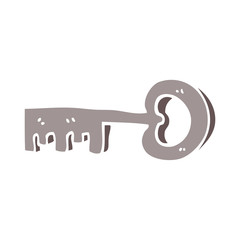 cartoon doodle metal key