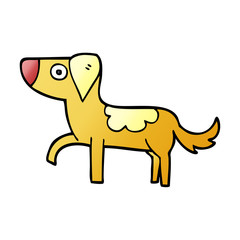 cartoon doodle standing dog