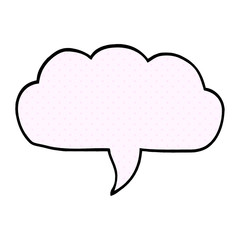 cartoon doodle cloud speech bubble