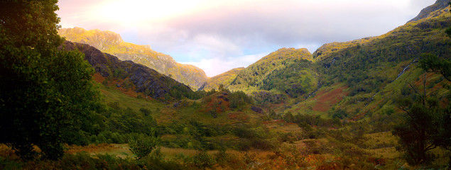 Scottish Highlands Panorama Ben Nevis