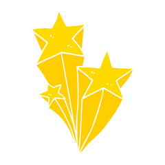 flat color style cartoon shooting stars © lineartestpilot