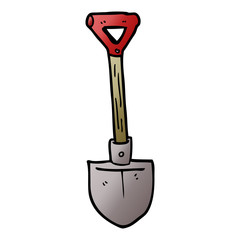 cartoon doodle shovel