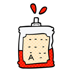 cartoon doodle blood bags